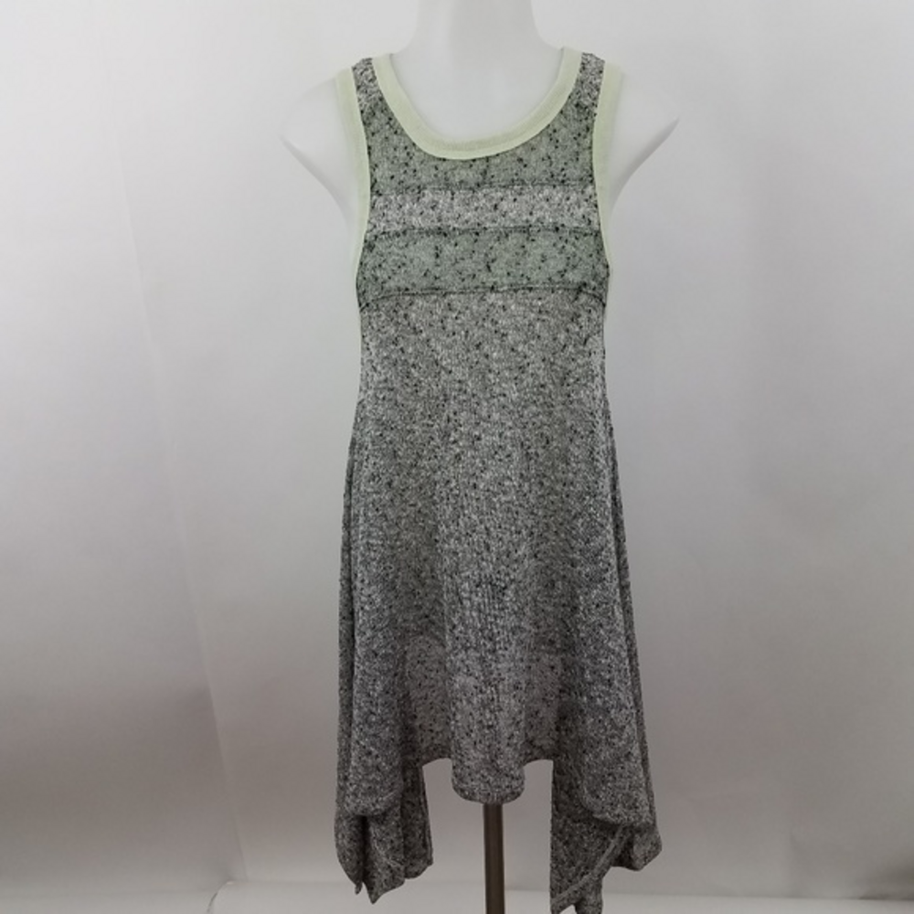 Free people Dress S Green‎ Black Sheer Hi L…